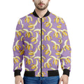 Watercolor Banana Pattern Print Men's Bomber Jacket