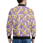Watercolor Banana Pattern Print Men's Bomber Jacket