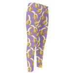 Watercolor Banana Pattern Print Men's Compression Pants