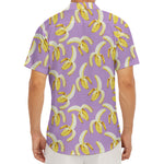 Watercolor Banana Pattern Print Men's Deep V-Neck Shirt