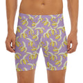 Watercolor Banana Pattern Print Men's Long Boxer Briefs