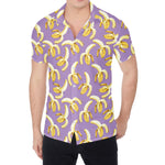 Watercolor Banana Pattern Print Men's Shirt