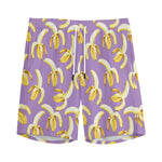 Watercolor Banana Pattern Print Men's Sports Shorts