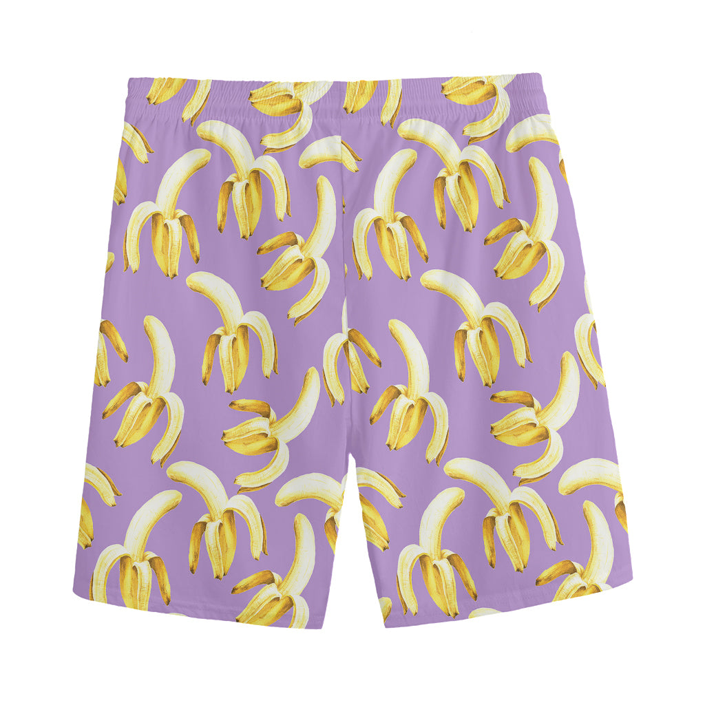 Watercolor Banana Pattern Print Men's Sports Shorts