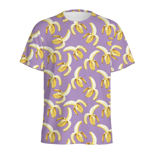 Watercolor Banana Pattern Print Men's Sports T-Shirt