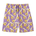Watercolor Banana Pattern Print Men's Swim Trunks