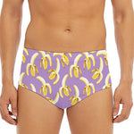 Watercolor Banana Pattern Print Men's Triangle Swim Briefs