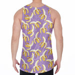 Watercolor Banana Pattern Print Men's Velvet Tank Top