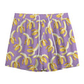 Watercolor Banana Pattern Print Mesh Shorts