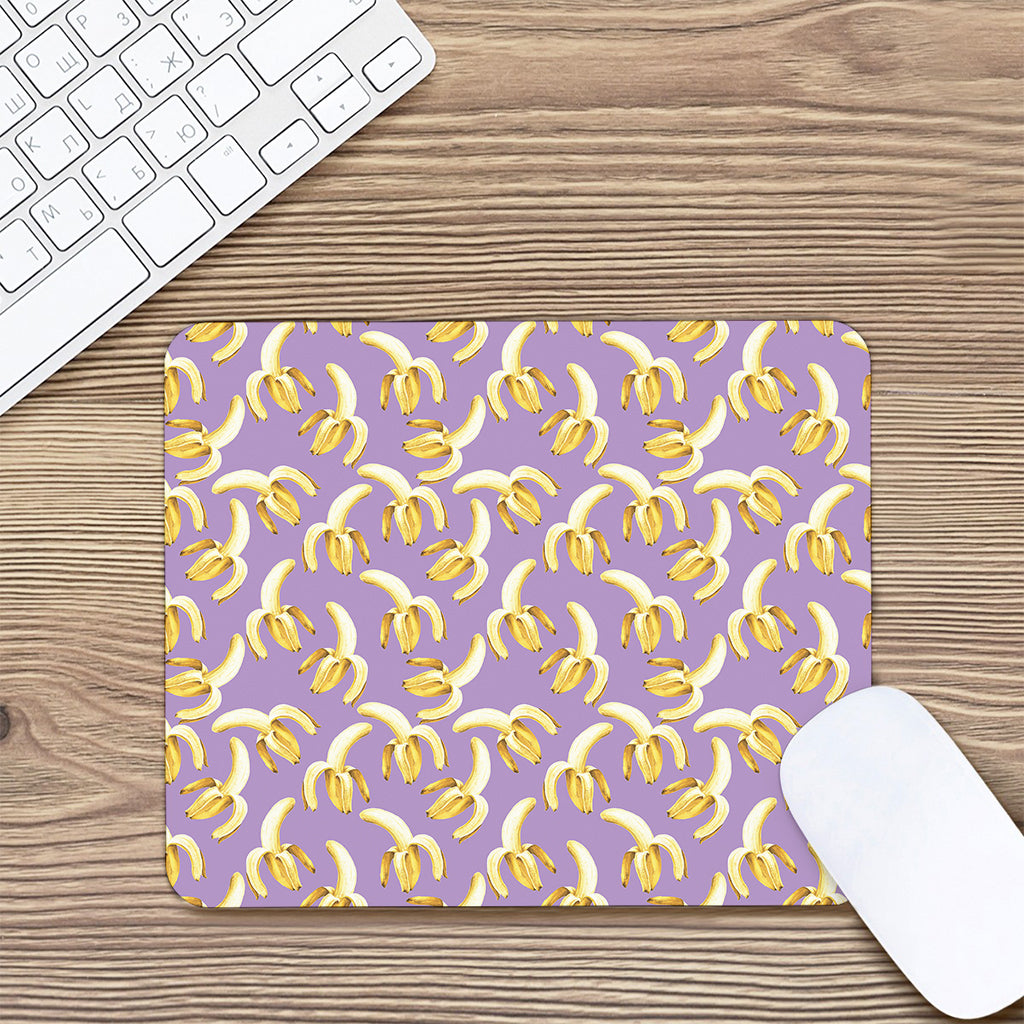 Watercolor Banana Pattern Print Mouse Pad