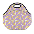Watercolor Banana Pattern Print Neoprene Lunch Bag
