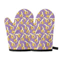 Watercolor Banana Pattern Print Oven Mitts