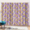 Watercolor Banana Pattern Print Pencil Pleat Curtains