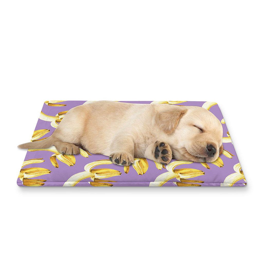 Watercolor Banana Pattern Print Pet Cooling Mat Cover