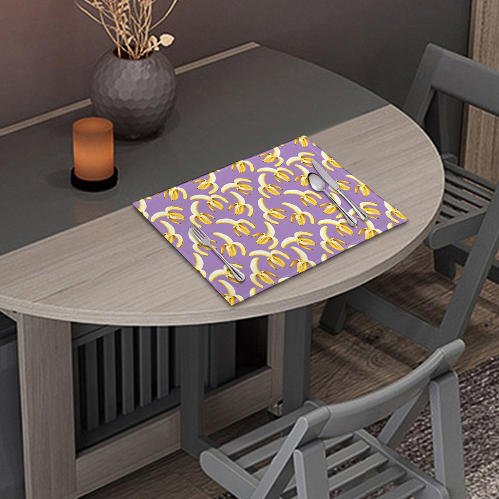 Watercolor Banana Pattern Print Placemat