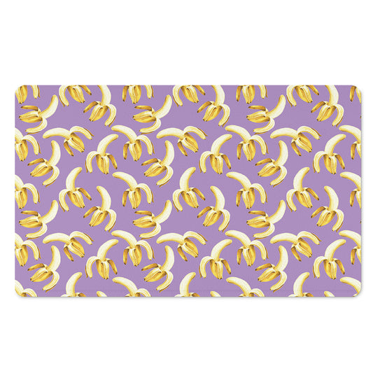 Watercolor Banana Pattern Print Polyester Doormat