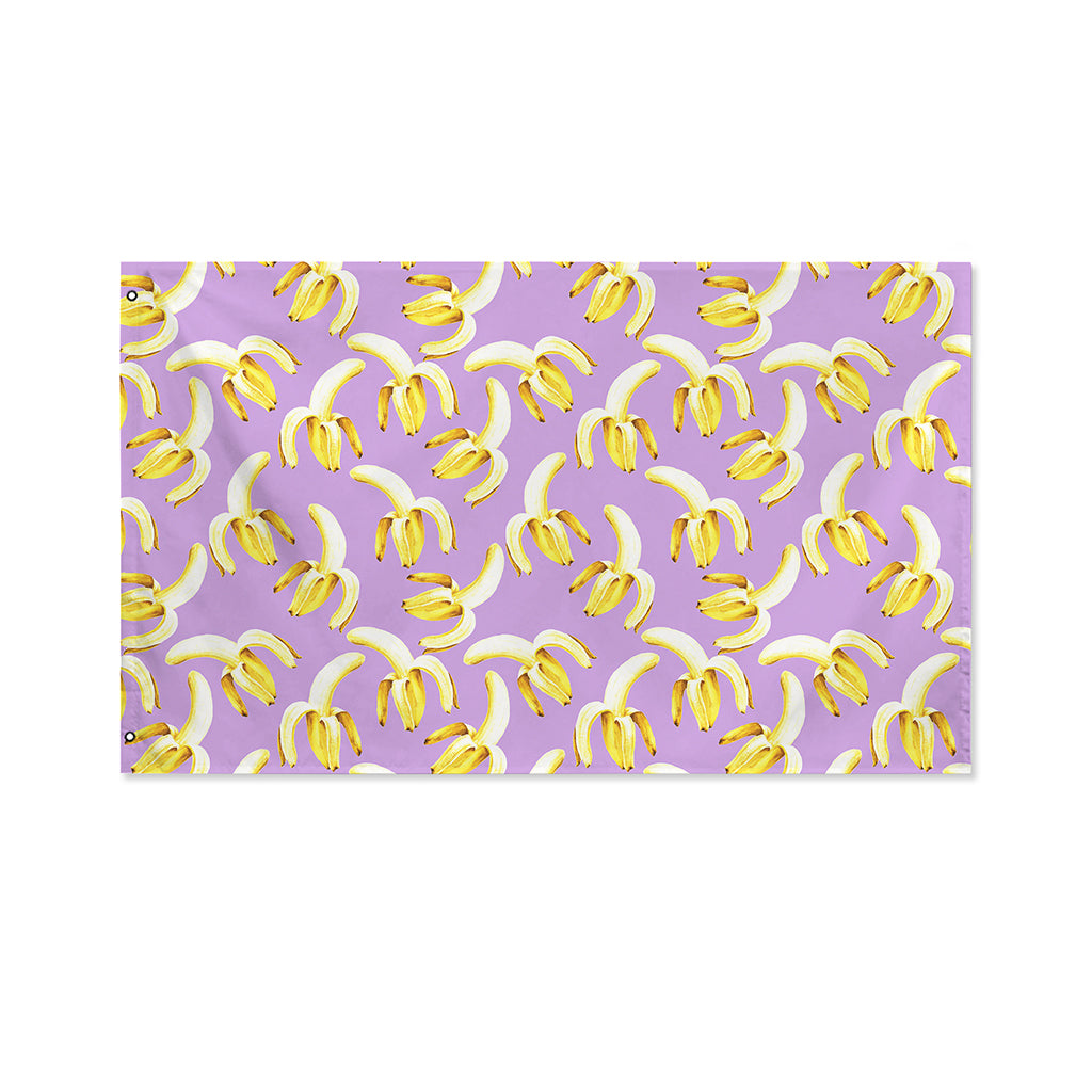 Watercolor Banana Pattern Print Polyester Flag