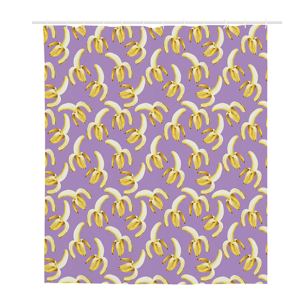 Watercolor Banana Pattern Print Polyester Shower Curtain