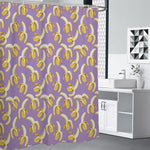 Watercolor Banana Pattern Print Premium Shower Curtain