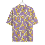 Watercolor Banana Pattern Print Rayon Hawaiian Shirt