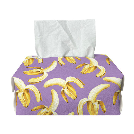 Watercolor Banana Pattern Print Rectangle Tissue Box Cover