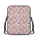 Watercolor Banana Pattern Print Rectangular Crossbody Bag