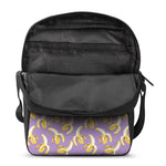 Watercolor Banana Pattern Print Rectangular Crossbody Bag