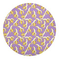 Watercolor Banana Pattern Print Round Blanket