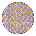 Watercolor Banana Pattern Print Round Floor Mat