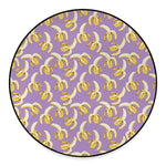 Watercolor Banana Pattern Print Round Floor Mat