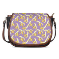 Watercolor Banana Pattern Print Saddle Bag