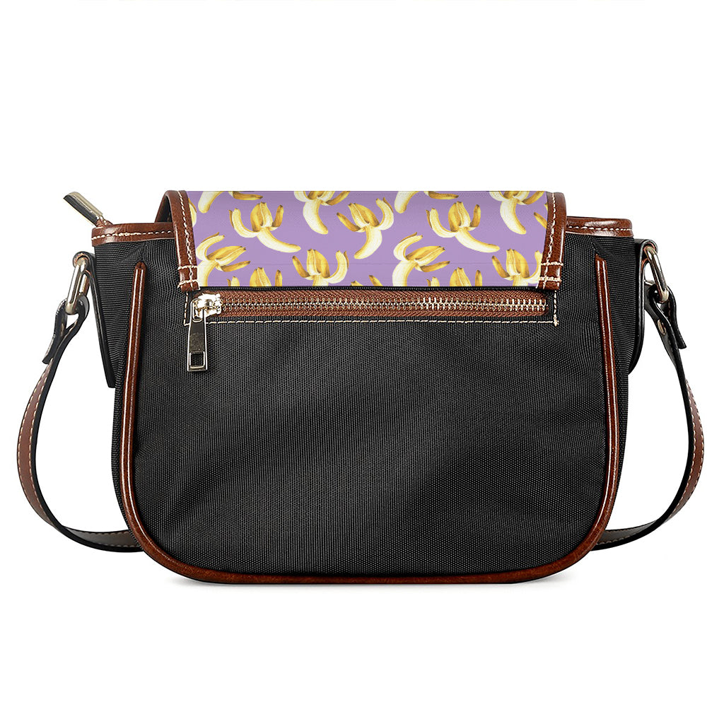 Watercolor Banana Pattern Print Saddle Bag