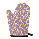 Watercolor Banana Pattern Print Single Oven Mitt
