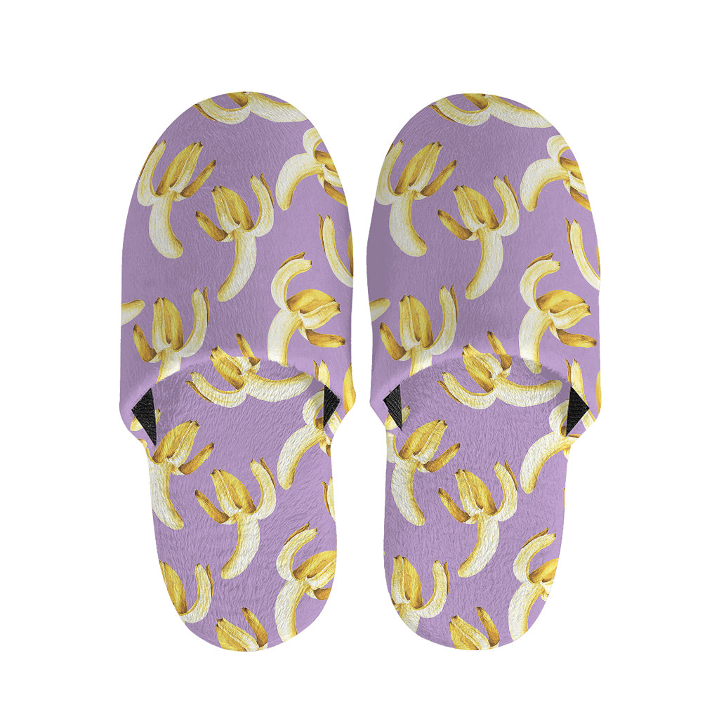 Watercolor Banana Pattern Print Slippers