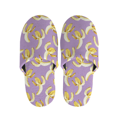 Watercolor Banana Pattern Print Slippers