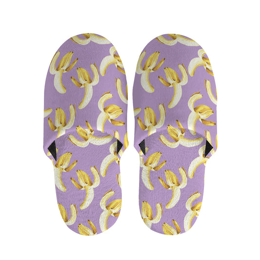 Watercolor Banana Pattern Print Slippers
