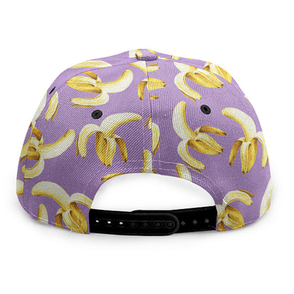 Watercolor Banana Pattern Print Snapback Cap