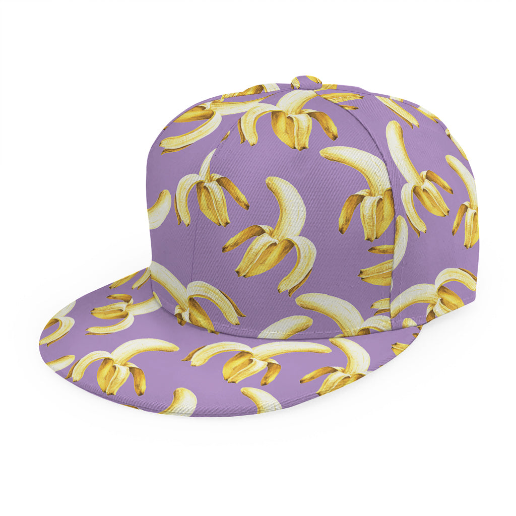 Watercolor Banana Pattern Print Snapback Cap