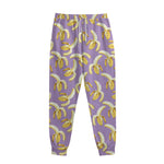 Watercolor Banana Pattern Print Sweatpants