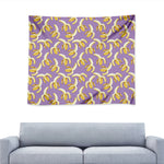 Watercolor Banana Pattern Print Tapestry