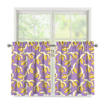 Watercolor Banana Pattern Print Tier Curtains