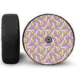 Watercolor Banana Pattern Print Tire Cover With Camera Hole