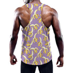 Watercolor Banana Pattern Print Training Tank Top