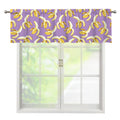 Watercolor Banana Pattern Print Window Valance