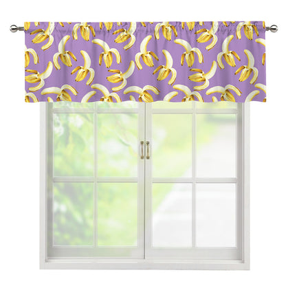Watercolor Banana Pattern Print Window Valance