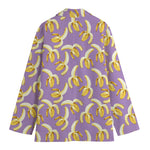 Watercolor Banana Pattern Print Women's Blazer