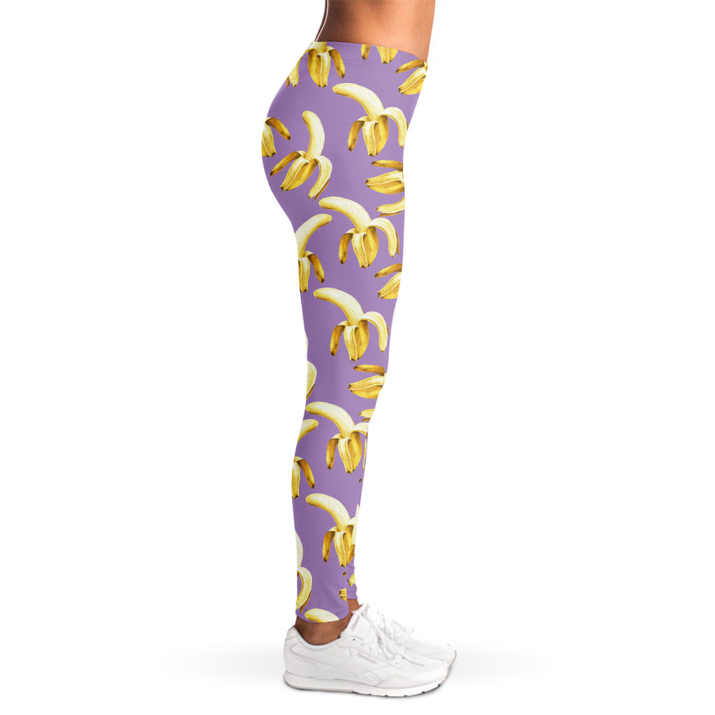 Watercolor Banana Pattern Print Women's Leggings