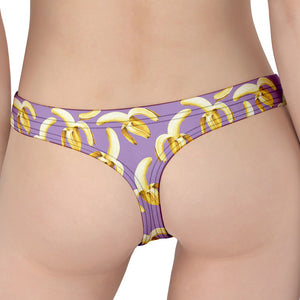 Watercolor Banana Pattern Print Women's Thong