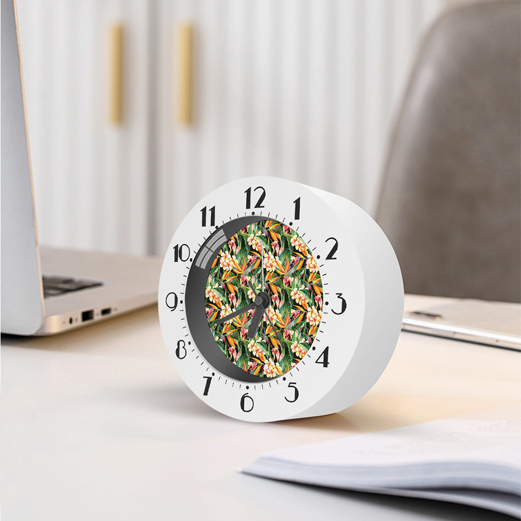 Watercolor Bird Of Paradise Print Alarm Clock