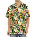 Watercolor Bird Of Paradise Print Aloha Shirt